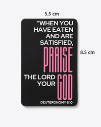 Praise God After Food - Fridge Magnet